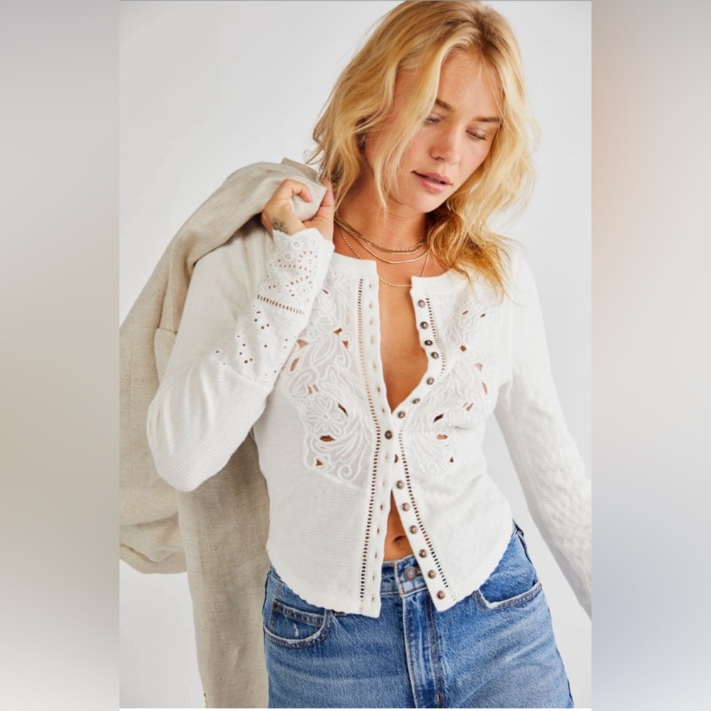 Free People Sidelines Top in Ivory